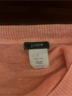 J. Crew Peach Knit Crewneck Sweater